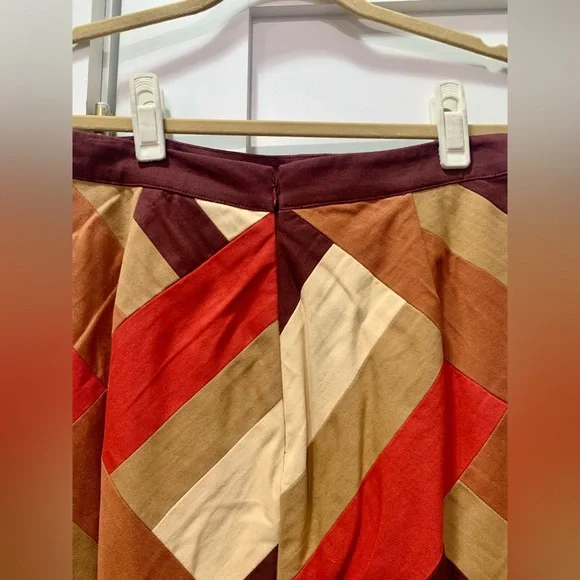 Magalia Skirt - Patchwork Red Brown, Size 8/FR40 NWT - Picture 9 of 11